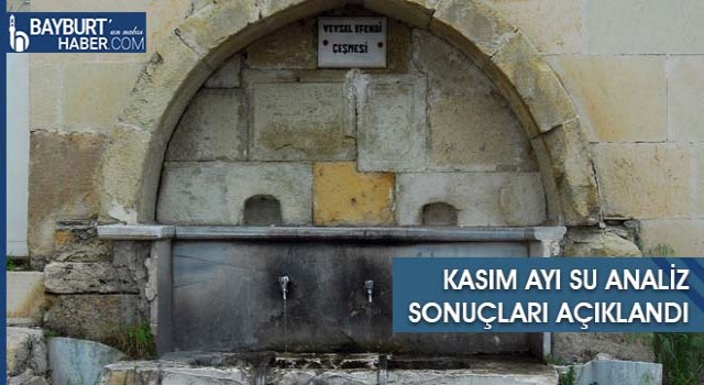 Bayburt’ta Kasım 2021 Su Analiz Sonuçları Açıklandı