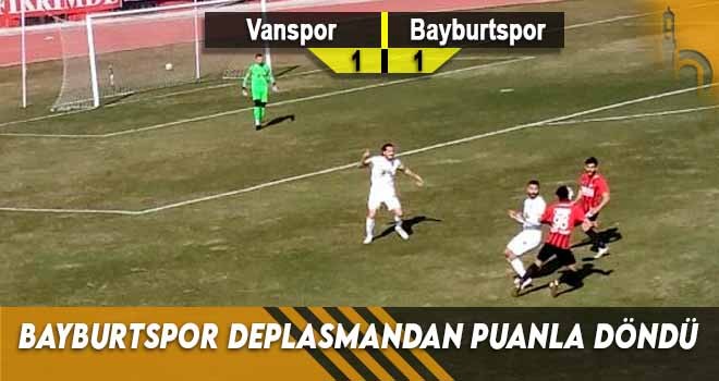 Bayburtspor Vanspor Deplasmanından 1 Puanla Döndü