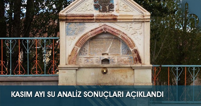 Bayburt’ta Kasım 2020 Su Analiz Sonuçları Açıklandı