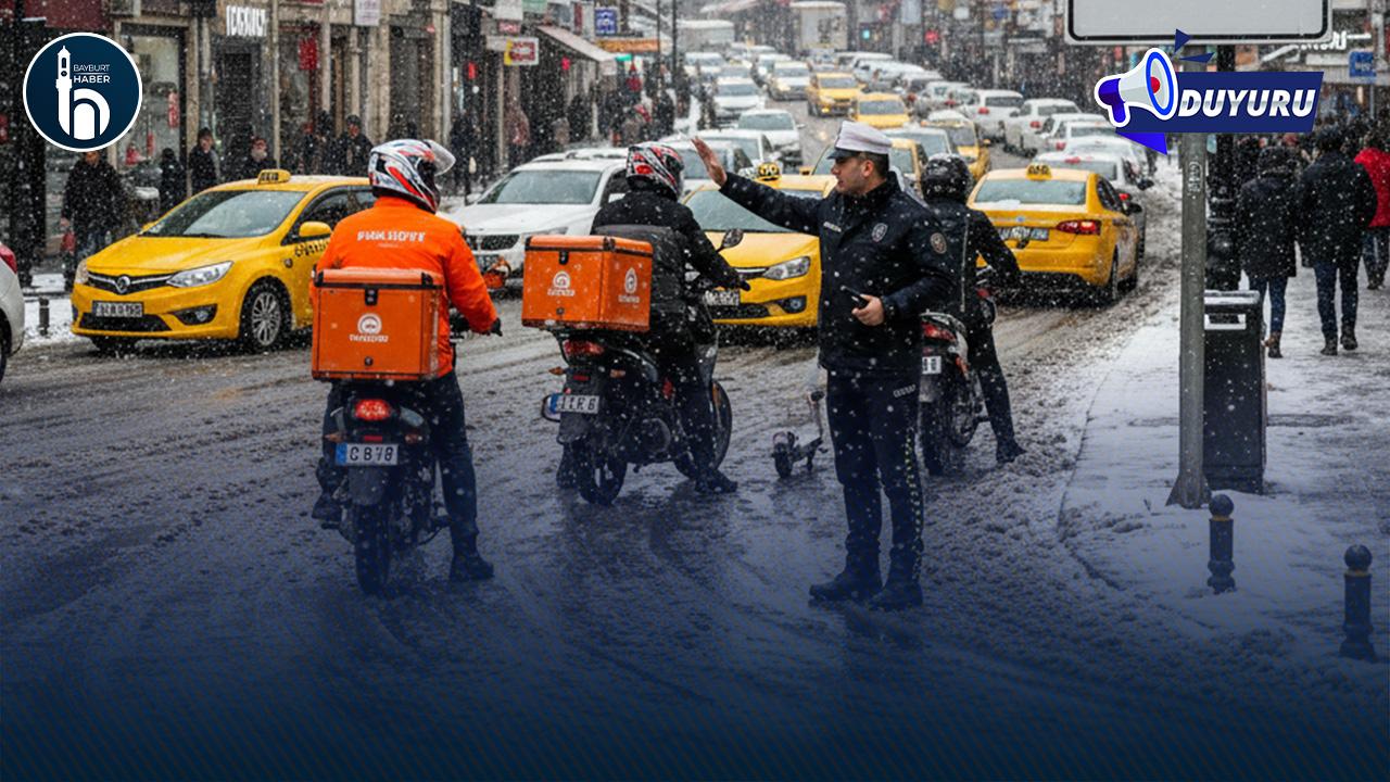 Bayburt Valiliği, Motokurye Ve Scooterların Trafiğe Çıkmasını Yasakladı.