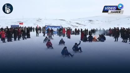 Demirözü’nde Eksi 20 Derecede Kızak Festivali Coşkusu