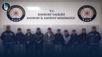 Bayburt Emniyeti'nden Operasyon 8 Düzensiz Göçmen Yakalandı