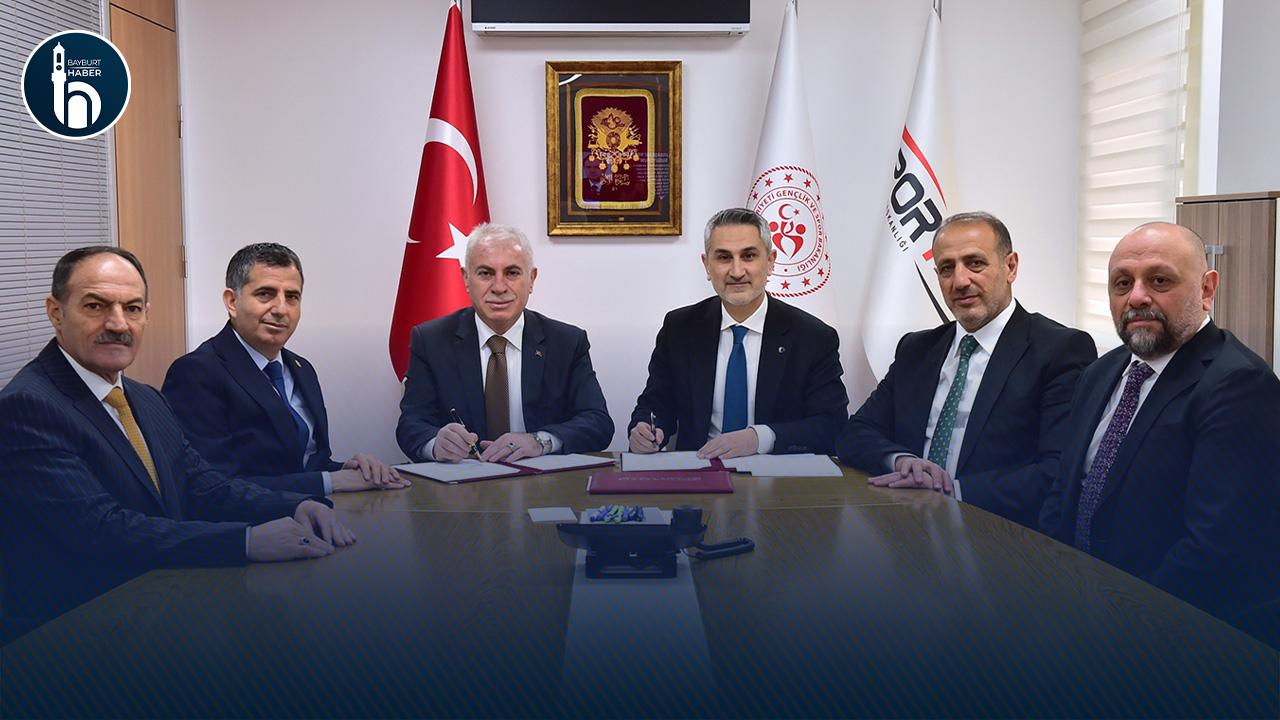 Bayburt’ta Yeni Spor Tesisleri İçin İmzalar Atıldı