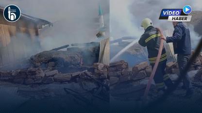 Bayburt Manas Köyünde Yangın Paniği: Evler Zarar Gördü