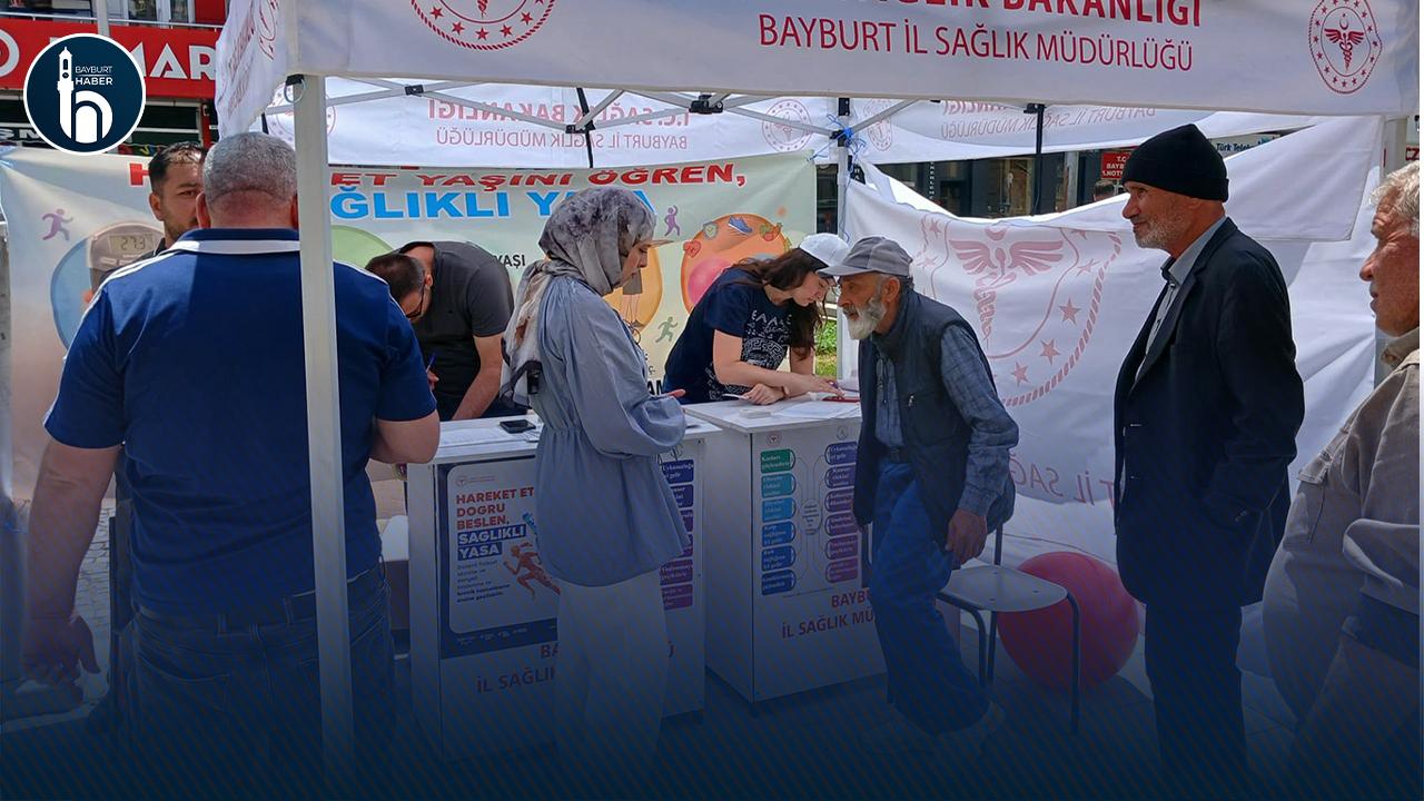Bayburt’ta Sağlıklı Yaşam İçin Tarama Standı Kuruldu