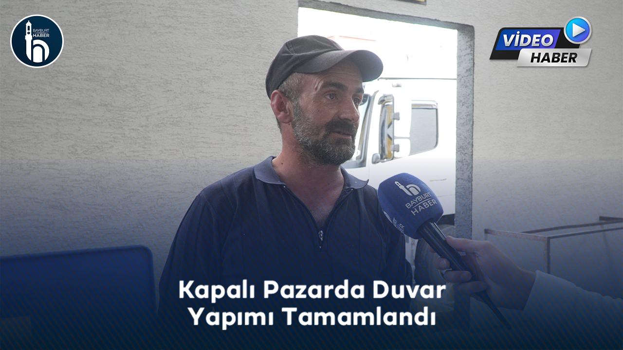 Kapalı Pazarda Duvar Yapımı Tamamlandı