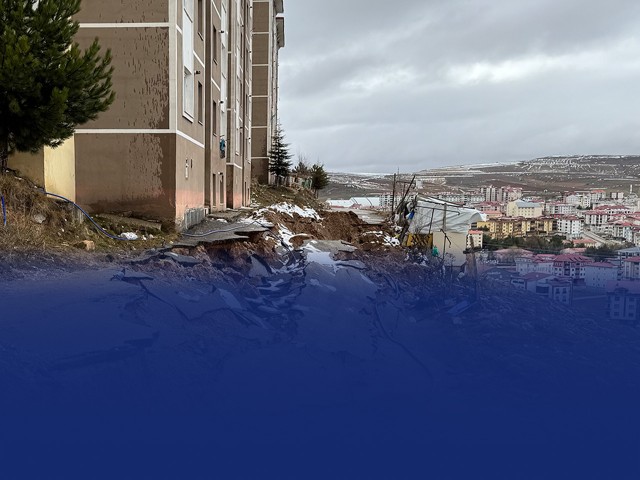 Bayburt TOKİ’de Toprak Kayması Kritik Seviyeye Ulaştı